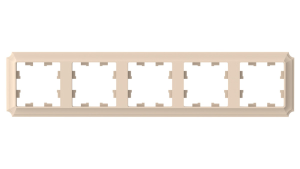 ATLASDESIGN ANTIQUE 5-постовая РАМКА, универсальная, ПЕСОЧНЫЙ Schneider Electric