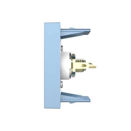 Розетка мультимедийная RCA видео, цвет синий (механизм) Livolo