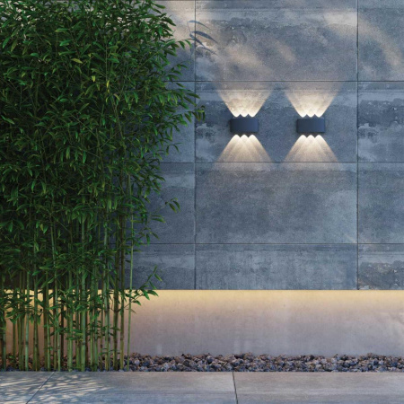 Ландшафтный настенный св-к IP54 LED 4000K 6W 85-265V CALLE темно-серый NOVOTECH