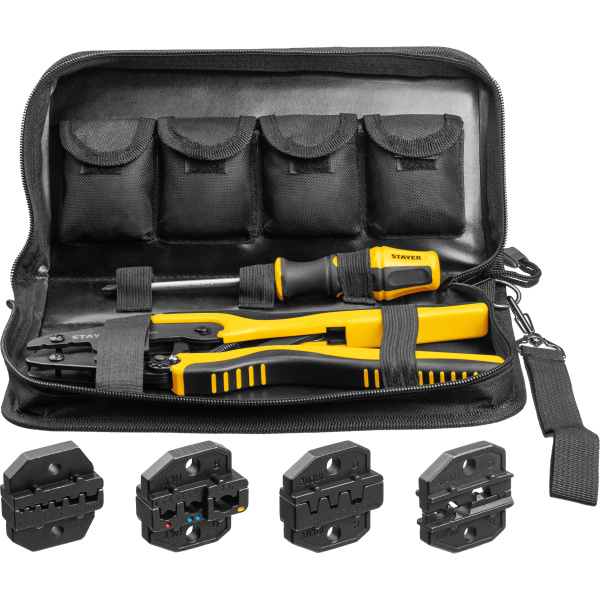 Пресс-клещи SP-4M набор 4 матрицы, в сумке чехле, STAYER Professional