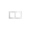 Рамка стеклянная Voltum S70 на 2 поста, (белый, стекло)