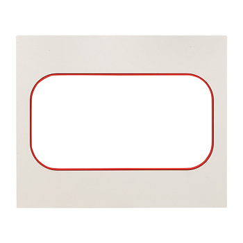 Стокгольм Рамка для розетки 2-местная белая с линией цвета красный EKF