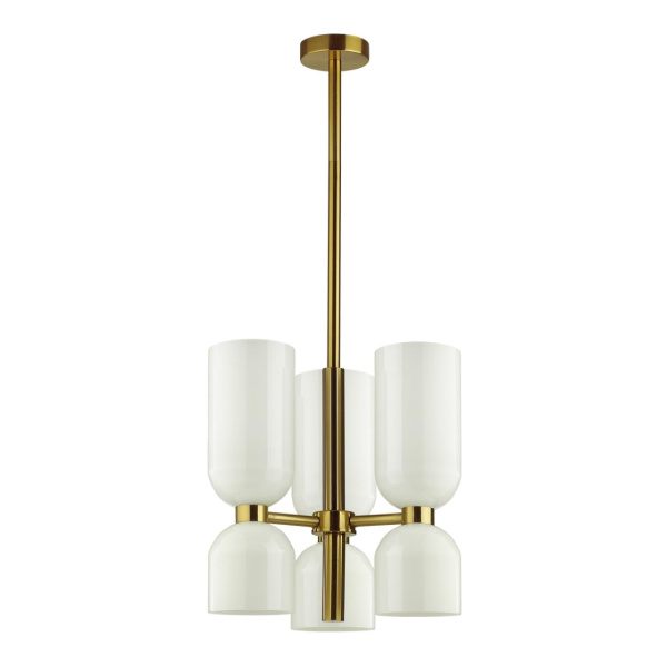 Люстра E14 6*60W ORINOCO бронзовый/белый ODEON LIGHT