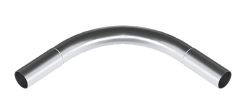 Поворот 90 градусов безрезьбовой алюминиевый d25 мм AL EKF