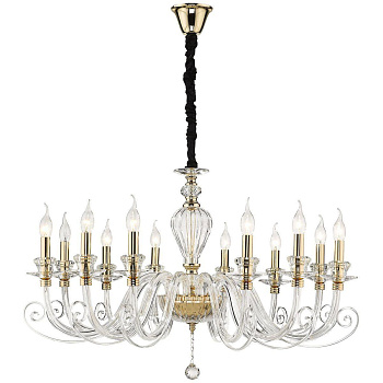 Люстра подвесная Золото, Прозрачный E14 12*40Вт WE170.12.303 WERTMARK