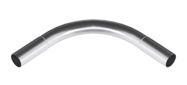 Поворот 90 градусов безрезьбовой алюминиевый d25 мм AL EKF