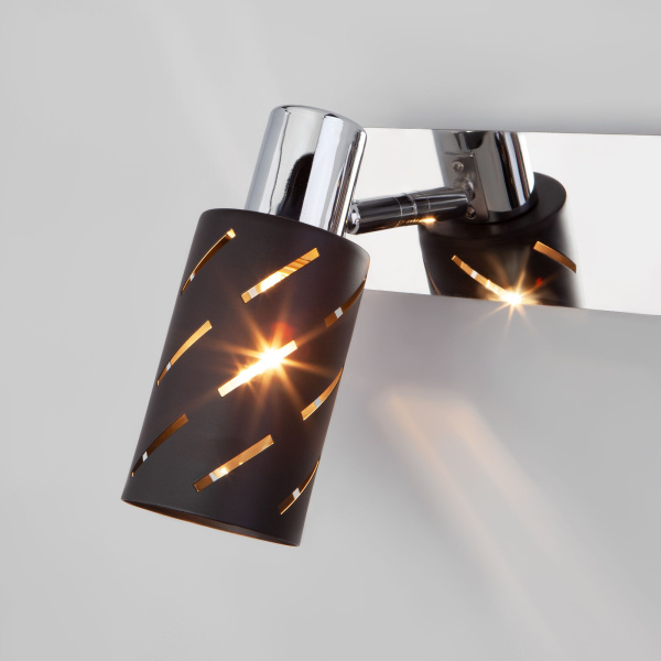 Настенный светильник 3*E14 40Вт черный IP20 (20090/3 черный / хром) Eurosvet