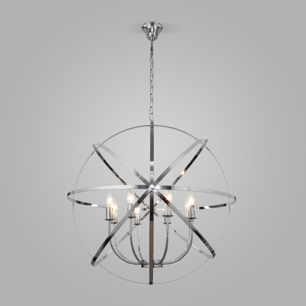 Подвесная люстра 8*E14 40Вт хром IP20 Santi (60139/8 хром) Eurosvet