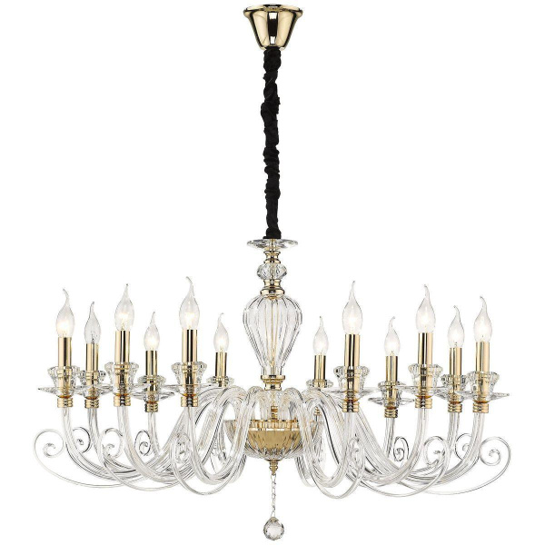 Люстра подвесная Золото, Прозрачный E14 12*40Вт WE170.12.303 WERTMARK