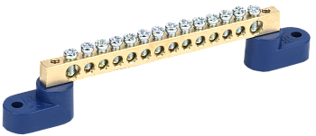 Шина N "ноль" на двух угловых изоляторах ШНИ-6х9-14-У2-С IEK