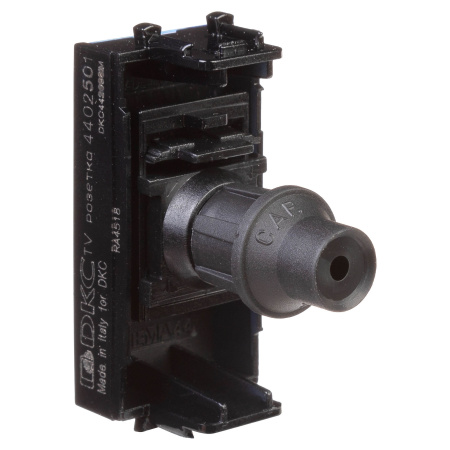 Розетка TV одиночная модульная, "Avanti", "Черный квадрат", 1 модуль DKC