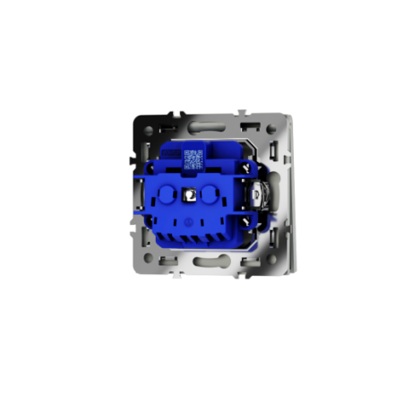 Розетка встраиваемая Voltum S70 с заземлением, защитными шторками и крышкой 16А, (сталь)