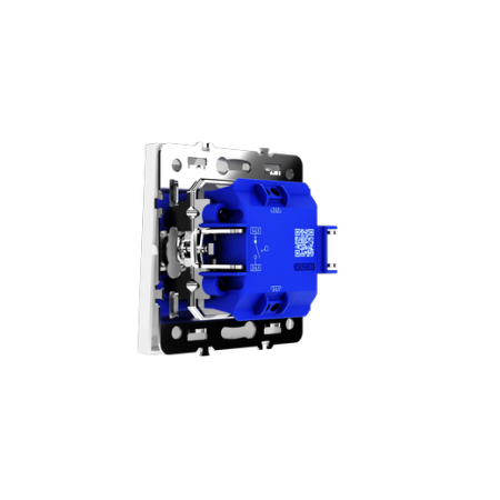 Выключатель встраиваемый Voltum S70 одноклавишный 10А, (белый глянцевый)