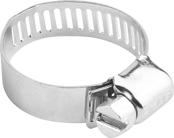 Хомуты Х-12П оцинкованные, просечная лента 12.7 мм, 32-51 мм, 100 шт, ЗУБР