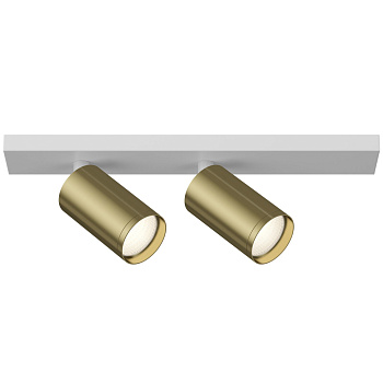 Потолочный светильник 2*GU10 10Вт Белый и Латунь IP20 FOCUS S C051CL-2WBS Technical