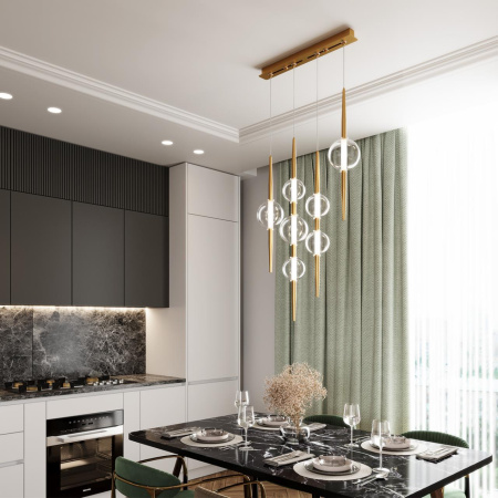 Подвес G9 3*5W LAZIA бронзовый/прозрачный/стекло ODEON LIGHT