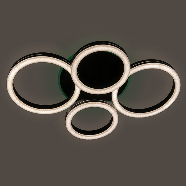 Светильник потолочный с/д GSMCL-Smart64 105w Centurion-5 черный RGB (4кр) 105Вт 3000-6500K 6400Лм 260x130мм с пультом (800364) (1/5) General