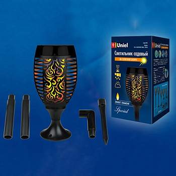 Св-к садовый на солн.батарее "Факел" 49см, эффект пламени USL-S-183/PM490 Uniel