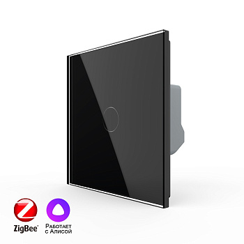 Одноклавишный умный сенсорный выключатель Livolo ZigBee, 1 пост, Черный VL-C701Z-2BG