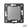 Одноклавишный сенсорный диммер Quadro версия 2, цвет серый (механизм) Livolo