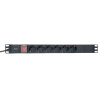 Блок розеток PDU TERACOM 19" 1U 16А/250В 6 розеток Schuko с выключателем шнур питания длиной 2 метра сечение 3x1,5 мм2 вилка Schuko корпус пластик чер