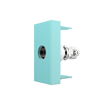 Розетка телевизионная, ТВ-розетка, цвет зеленый (механизм) Livolo