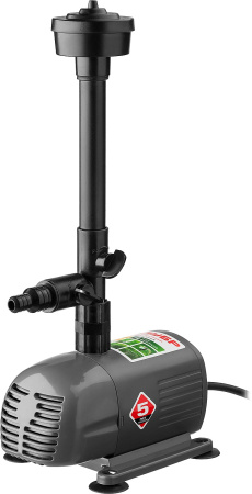 Насос фонтанный, ЗНФЧ-33-2.5, для чистой воды, напор 2,5 м, насадки: колокольчик, гейзер, каскад, 50 Вт, 33 л/мин ЗУБР