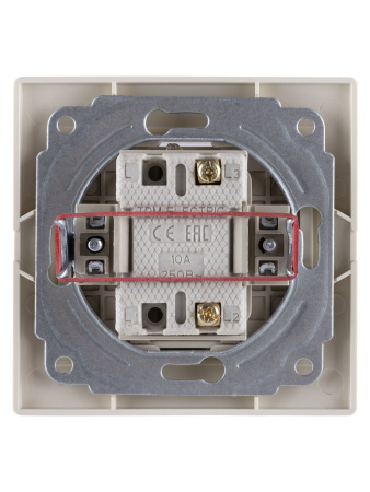 Выключатель 1 кл. с подсветкой 10А сл. кость "Таймыр" TDM