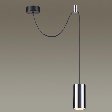 Подвесной св-к с доп.креплением GU10 50W LUCAS черный/хром/металл ODEON LIGHT