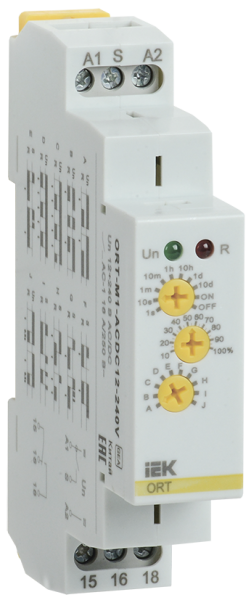 Реле времени ORT многофункциональное 1 контакт 12-240В AC/DC IEK
