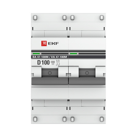 Выключатель автоматический ВА МОД 2П 100А D 10кА ВА 47-100M без теплового расцепителя PROxima EKF