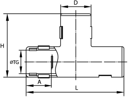 Тройник открывающийся, IP40, д.25мм R DKC