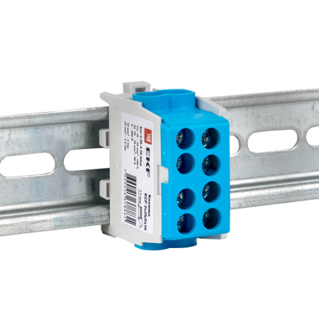 Клемма распределительная КСР с двойным винтом 2x25/2x16 синяя PROxima EKF
