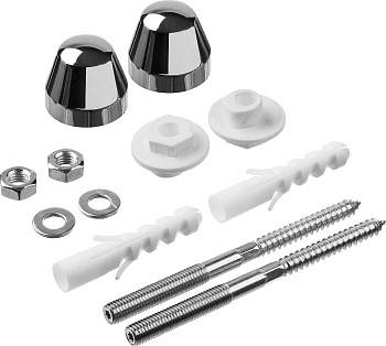 Набор для крепления раковин и писсуаров, диаметр предварительного сверления - 14 мм, цвет xром, Профессионал ЗУБР