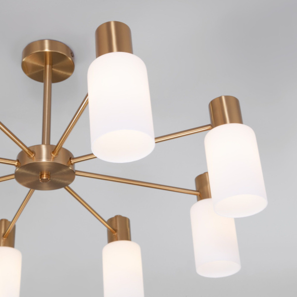 Потолочная люстра в стиле лофт 8*E14 60Вт латунь IP20 Vegga (70160/8 латунь) Eurosvet