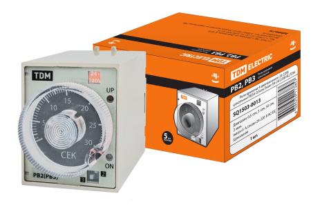 Реле времени 4-диапазоннное 24-230В цокольное РВ3A-0,5сек/3мин-5A-24/230В-8Ц TDM