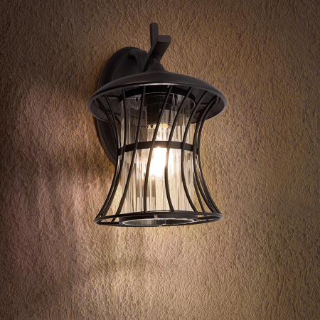 Светильник садово-парковый Feron PL520 на стену вниз 60W E27 230V, черный