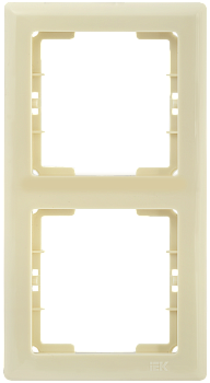 Рамка 2-местная вертикальная РВ-2-БК BOLERO кремовый IEK