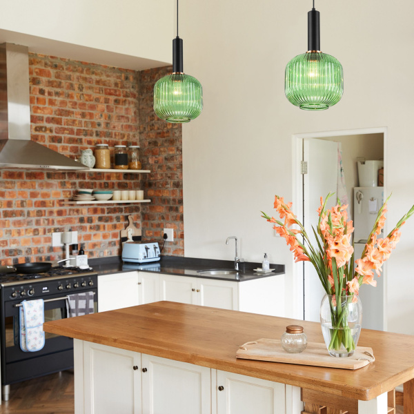 Подвесной светильник 1*E27 40Вт черный IP20 (50182/1 зеленый) Eurosvet