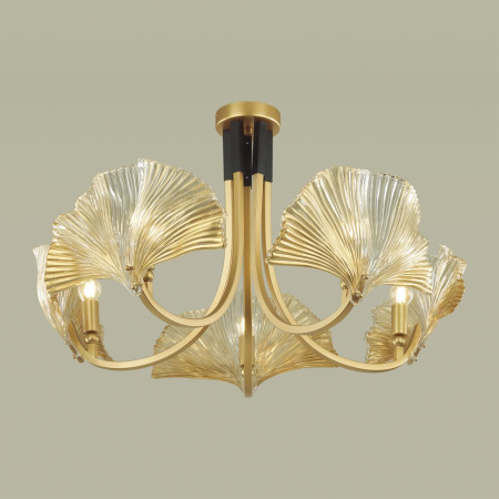 Люстра E14 5*40W VENTAGLIO золотой/чёрный/стекло ODEON LIGHT