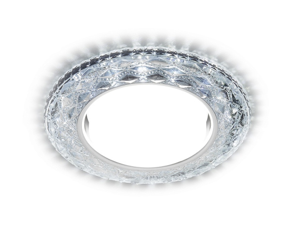 Встраиваемый точечный светильник со светодиодной лентой G288 CH хром/прозрачный GX53+3W(LED WHITE) Ambrella Light