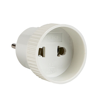 Адаптер-переходник б/з бел, 6А 250В PROxima EKF