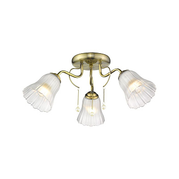 Люстра потолочная Бронза/Белый E27 3*60Вт 728-507-03 VELANTE