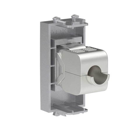 Компьютерная розетка RJ-45 без шторки модульная, кат.5е экранированная, "Avanti", "Закаленная сталь", 1 модуль DKC