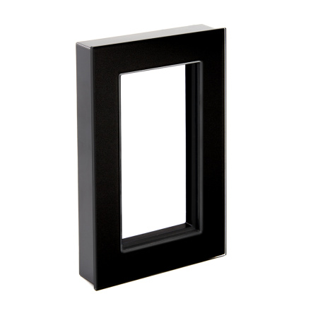Рамка 2-местная (без перемычки), стекло, STEKKER, GFR00-7012-05М, серия Катрин, черный матовый