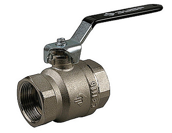 Кран шаровой полнопроходной "мама-мама", ручка, хромиров латунь, 1" ЗУБР