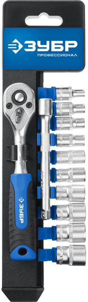 ТМ-12 набор торцовых головок 12 предм. Серия Профессионал. ЗУБР