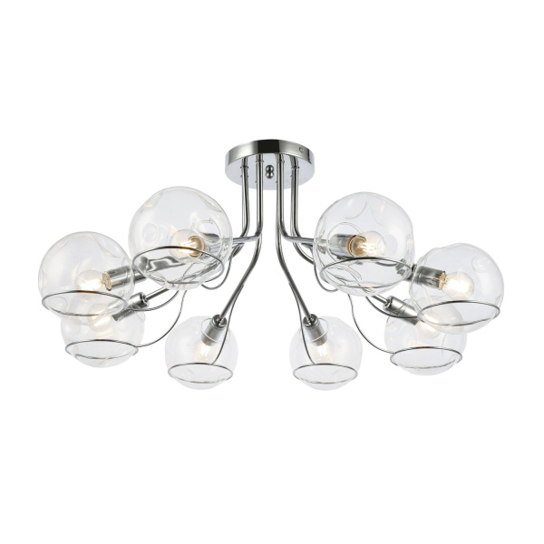 Люстра потолочная Хром/Прозрачный E14 8*40Вт SLE102502-08 EVOLUCE