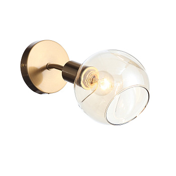 Светильник настенный Античная медь/Янтарный E14 1*60Вт SLE155301-01 EVOLUCE