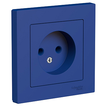 ATLASDESIGN Розетка без заземления 16А (в сборе с рамкой), аквамарин Schneider Electric